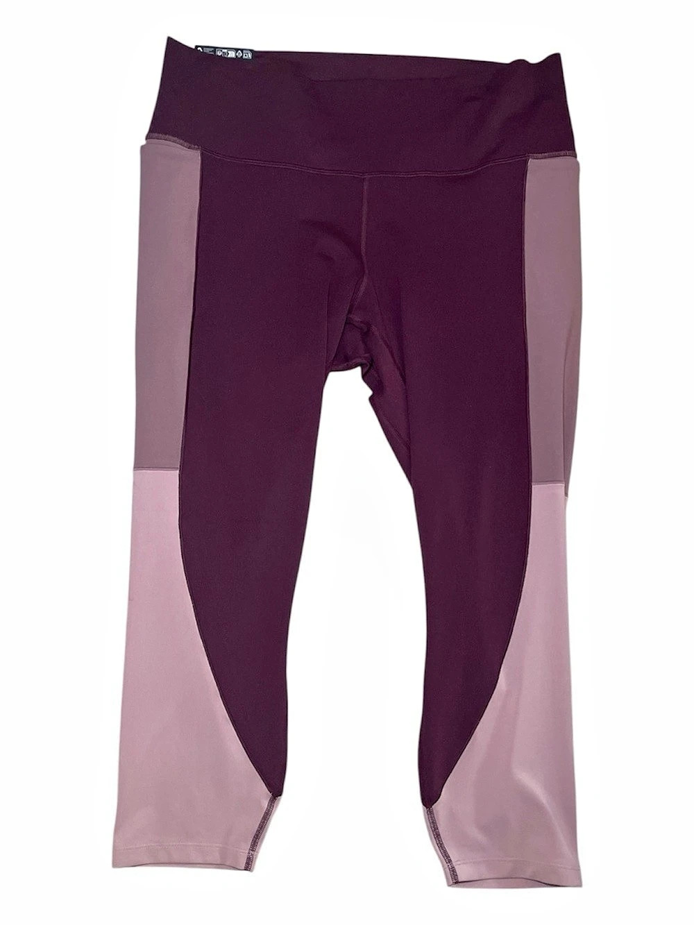 Under Armour Fitted High Rise Ankle Crop Leggings Color Block sz  2XL